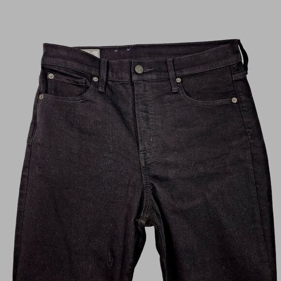 Gap True Skinny High Rise Jeans Womens Size 10 R Black Stretch - Picture 3 of 9